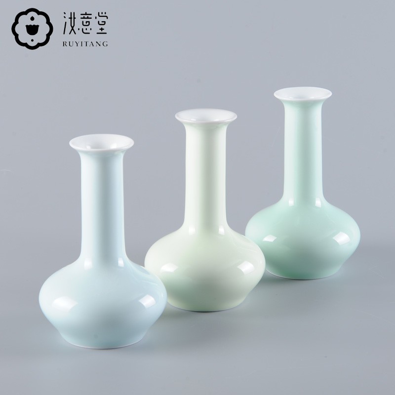 Celadon floret bottle inserts ceramic vase literary small pure and fresh and contracted hydroponic porcelain table sitting room adornment small place