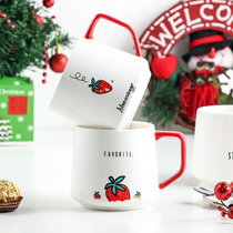 Mug Cup with lid spoon home oat coffee creative personality trend ceramic water cup female office