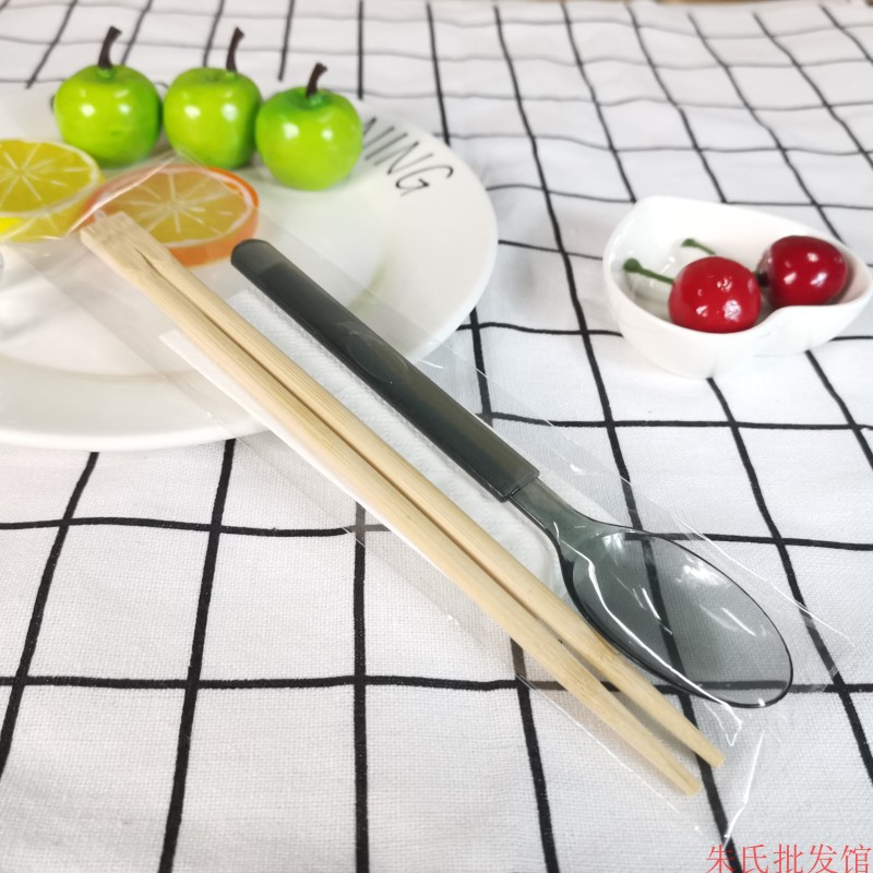 The Disposable chopsticks four - piece three - piece chopsticks spoons toothpick wet towel paper towels with customized logo