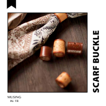 MUSING | Silk towel buckle leather vintage custom cloth scarf buckle