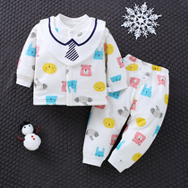 Baby cotton coat suit thin padded baby cotton warm 03 month clothes newborn newborn cotton clothes autumn and winter