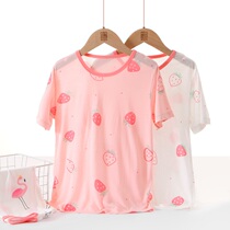 Girl short sleeve T-shirt Summer thin Pure Cotton Children Blouses Baby Boy Clothing Girls Home Conserved Easy And Breathable