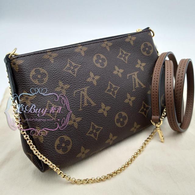 法国lv路易威登新款pallas clutch 老花拼色链条包斜挎m41639