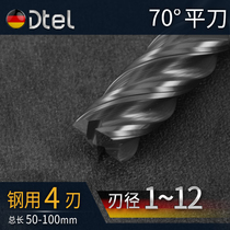 Dette 70-degree tungsten steel alloy milling cutter 4 blades titanium alloy quenching material cnc cutter hard stainless steel special vertical milling cutter