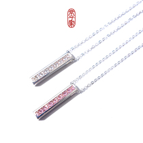 Chang Zis home Thai Buddha brand authentic ten years old shop with Diamond Sterling Silver Tower pendant Pink White
