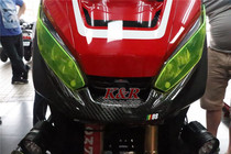 Taiwan MOS XADV750 modified carbon fiber chin decorative cover patch