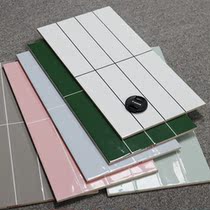 Macaron bright white brick Kitchen milk tea shop wall brick 300x600 white dark green bathroom balcony tile