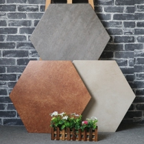 Hexagonal tile 520*600 Living room kitchen hexagonal antique cement brick Shop hot pot shop Farmhouse floor tile