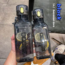 Creative simple plastic water Cup male and female students outdoor military training hand cup sports fitness scale large capacity kettle