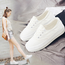 2021 spring new white canvas womens shoes explosive Joker student cloth shoes Korean Spring Net red casual board shoes