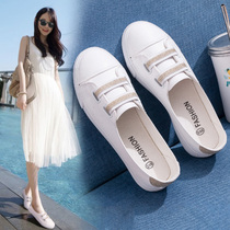 2021 Autumn New Korean version of shallow white shoes womens shoes Joker summer a pedal breathable explosive lazy shoes