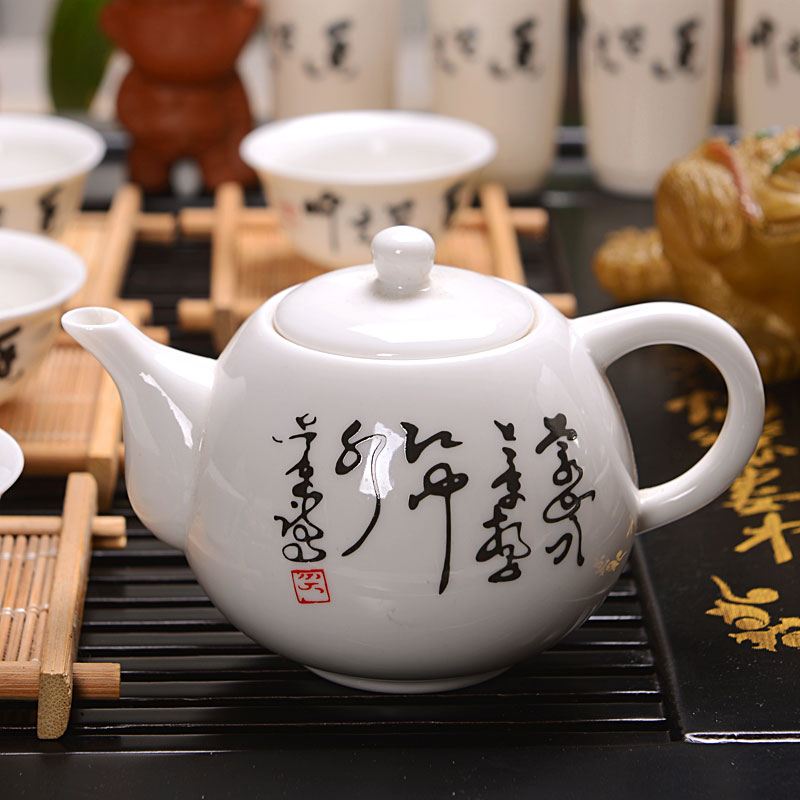 Hui, make ceramic tea sets quality goods/ipads China kung fu tea set/induction cooker solid wood tea tray was calligraphy