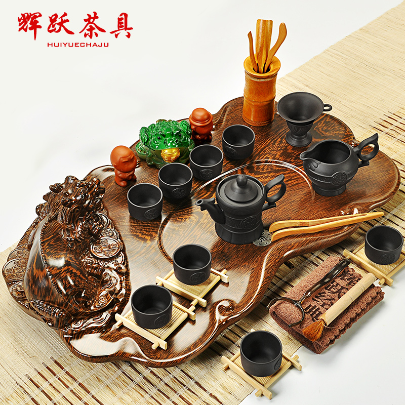 Hui, make tea sets tea set tea service of a complete set of violet arenaceous kung fu tea sets tea sea solid wood tea tray