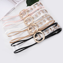 Transparent belt female simple Joker Korean decorative belt fashion casual student universal dress belt waist seal