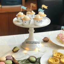 Small fishtail cupcake egg tart mousse decoration plug-in Dessert table decoration arrangement decoration plug-in