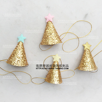 Party small pointed hat Bright cute little star Party hat Birthday party hat Adults and children are good to bring