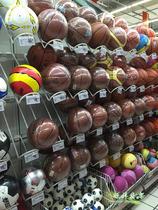 Supermarket shelf accessories leather ball Basketball football hook type with beam use of sporting goods support ball display rack