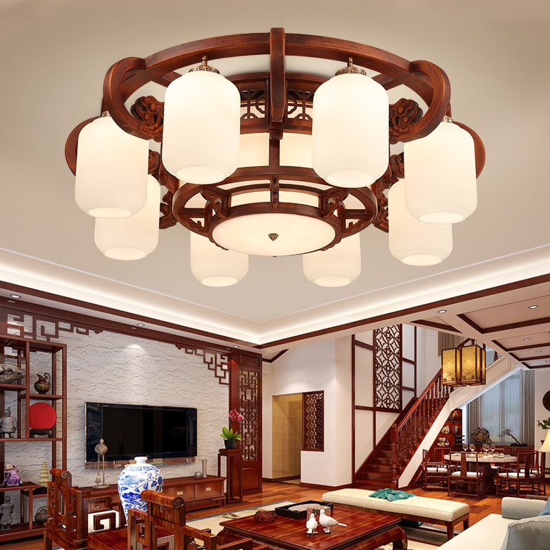 新品 古典中式灯 三宜 客厅卧室吸顶灯六头八头中式吸顶灯客厅灯