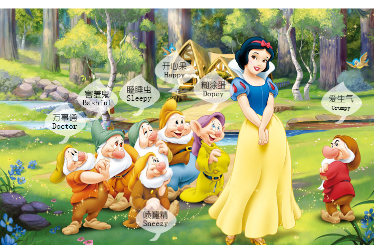 白雪公主和七个精灵小矮人花盆多肉植物花盆花圃家园装饰生日礼物