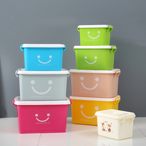 King-size plastic storage box for clothes large toy finishing box covered storage box storage box three-piece set