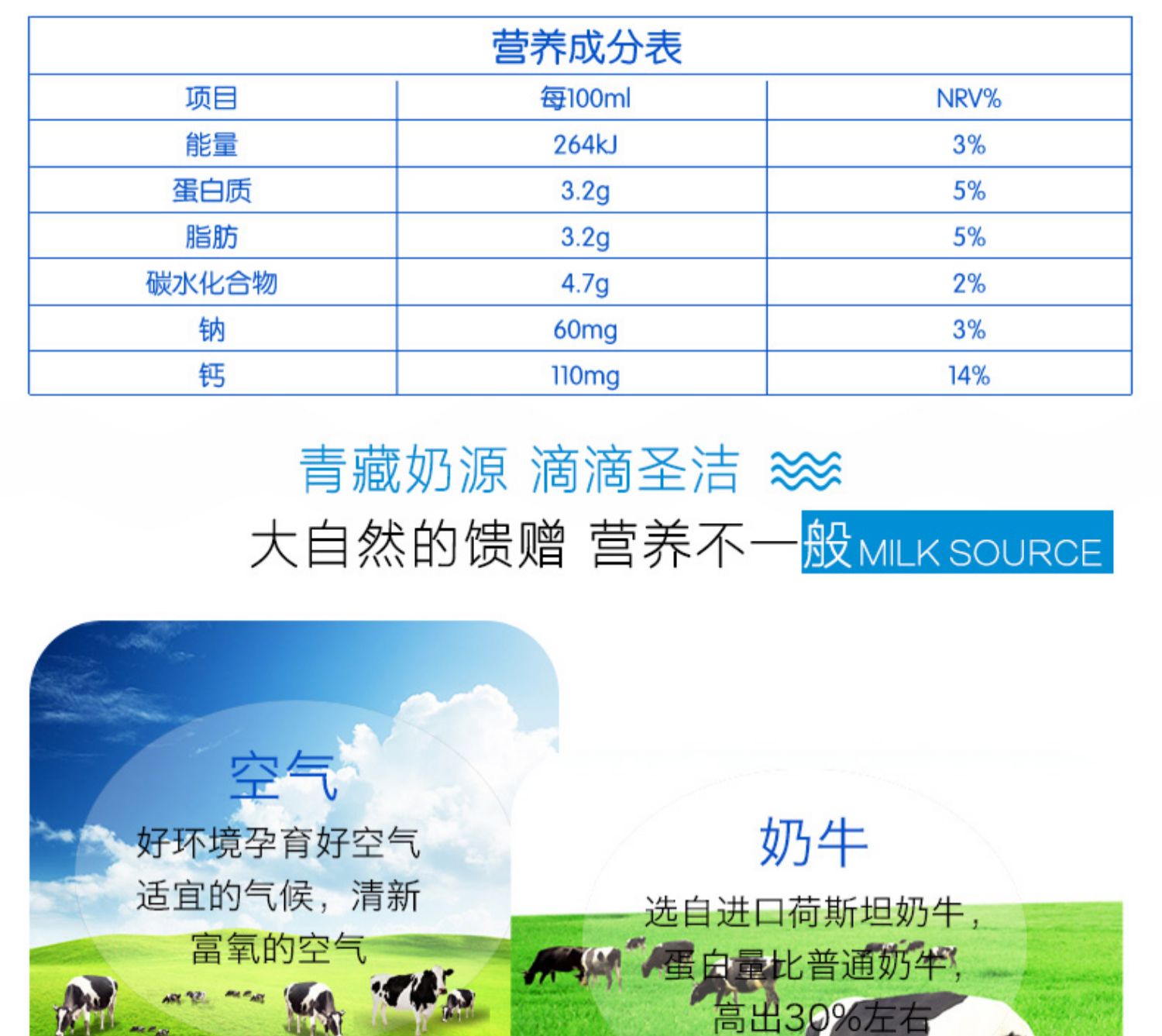 宝藏奶！【小西牛】青海高原纯奶12瓶