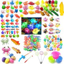 Baby fishing toys children play water fishing magnetic magnet fishing set factory direct kitten fishing