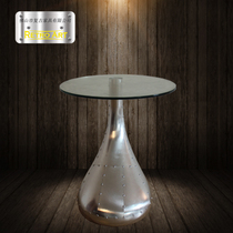 Retro Nordic minimalist personality drop tea table edge a few couch guests hall furniture assorted glass office phone a few