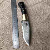 Huza handmade knife Chang hand forged Baichang handmade forged pattern steel outdoor camping knife non-stainless steel fruit knife