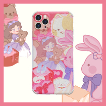 Play win cartoon girl heart hugging Princess 11Pro Max Apple X XS XR SE phone case iPhone7p female 8plus silk all-bag camera case