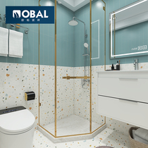 Tile terrazzo 600x1200 guest restaurant antique brick bedroom floor tile toilet wall tile Net red tile