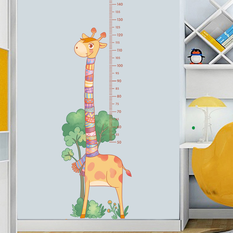 儿童房间布置宝宝量身高墙贴卡通贴画装饰防水贴纸身高贴墙纸自粘