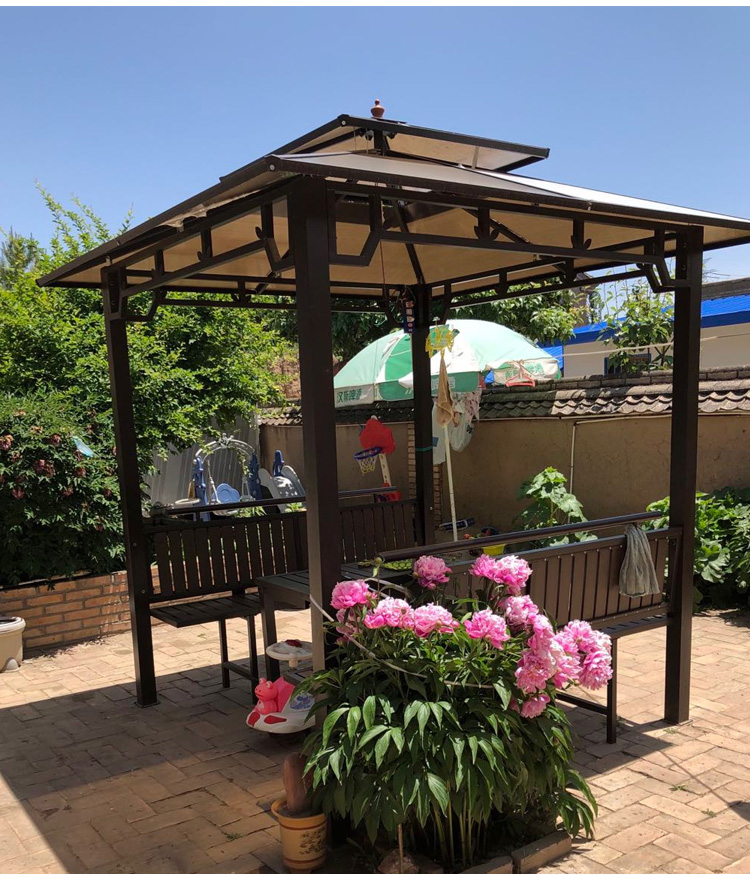 户外遮阳棚凉亭帐篷庭院花园露台室外公园凉棚乘凉休闲亭子遮雨棚