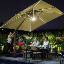 Outdoor Umbrella Large Sun Umbrella Courtyard Advertising Umbrella Roman Umbrella Outdoor Umbrella 3m Outdoor Light Solar Umbrella