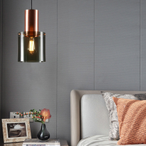 Nordic Restaurant Glass Chandelier Individuality Modern Minimalist Iron Art Creative Hotel Bedroom Bedside Bookroom Decorated Chandelier