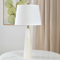 Natural marble desk lamp bedroom bedside lamp American simple marble postmodern living room designer Model Room