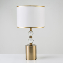 Simple fashion creative post-modern crystal ball lamp bedroom living room light luxury metal decorative lamp bedside table lamp