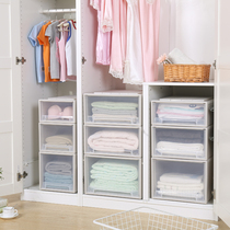 Storage box Drawer storage box Household wardrobe clothes storage box Wardrobe clothes storage cabinet artifact finishing box