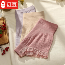 Red bean high waist postpartum abdominal panties lace jacquard body shaping corset waist lift hips seamless high elastic breathable womens shorts