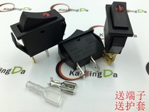 Medium News Ship Type Switch 3 Feet 2 Gear Black Flat Rocker Switch KCD3 Power Switch Copper Foot Silver Contact Special Price