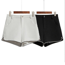 Lady White Spring Summer Lady Suit Shorts Design Sensation Clothes Missing Hot Pants High Waist Display Slim Movement Broadlegged Shorts