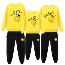 Babu Dudu parent-child spring and autumn suit 2018 new mother and son mother and daughter three Korean version sweater long-sleeved jacket