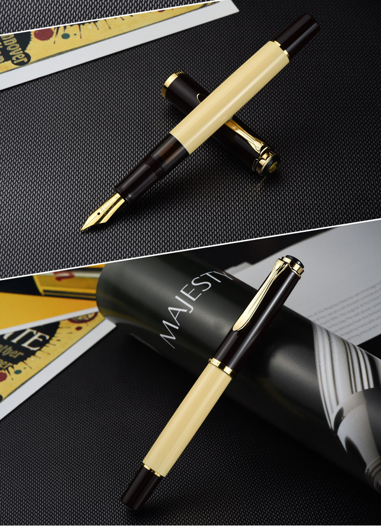 pelikan百利金2015年新款 m200奶油咖啡墨水礼盒 德国原装进口