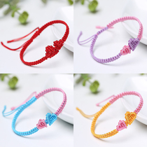 Crystal file hand-woven love red rope bracelet womens marriage fashion jewelry hipster original year hand string