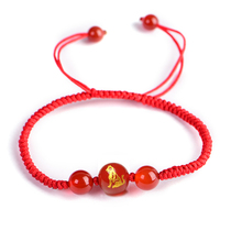 Crystal stall 2021 year red rope handmade woven rope twelve Zodiac cow bracelet women jewelry handstring accessories