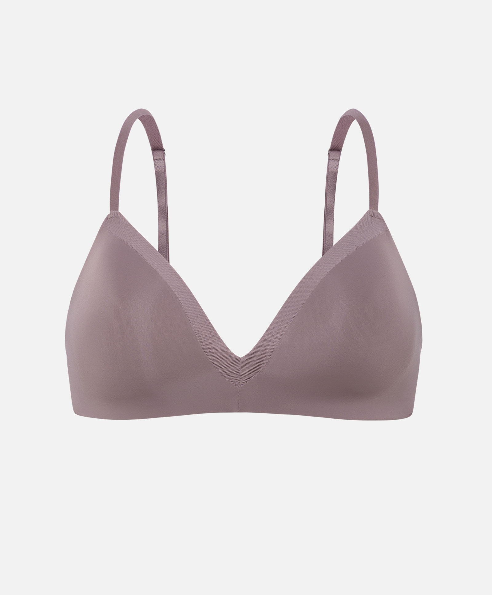 oysho 紫色薄款细纹全罩杯无插片无钢圈三角文胸 30159256948