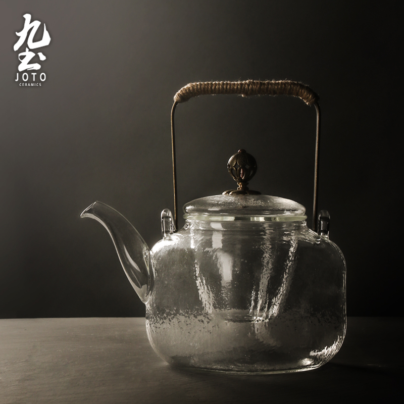 About Nine clay pot of boiled tea glass hammer half filter TaoLu teapot kung fu tea, heat - resistant pot of boiling water to the girder