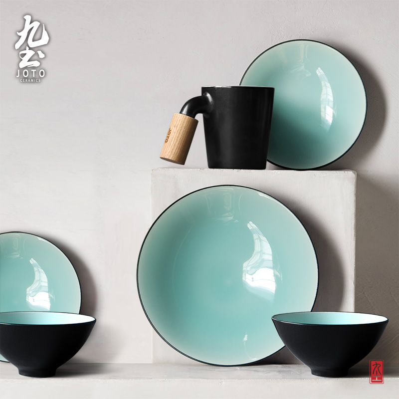 About Nine soil manual circle suit custom logo simple plate of jingdezhen ceramic household rice bowls plate type