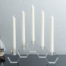 Crystal candlesticks European-style romantic wedding Valentines candlelight dinner hotel restaurant-like room glass wax candlesticks