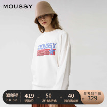 MOUSSY SPRING and AUTUMN NEW ROUND NECK LETTER PRINTING LOOSE CASUAL PULLOVER SWEATER 010DAQ90-5990