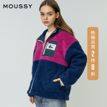 MOUSSY 20 New MICKEY PATTERN COLOR HOODED PLUSH JACKET JACKET FEMALE 010DAM30-5140